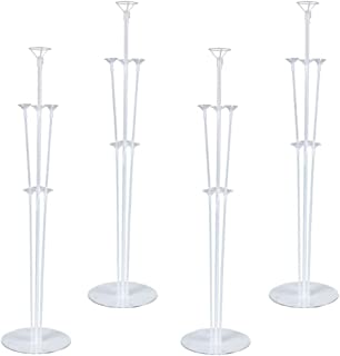 4 Sets Table Balloon Stand Kit Balloon Holders for Tables Balloon Cups and Sticks Balloon Stick Floor Stand Table Balloon Stick Holder Table Decorations for Birthday Party Decorations