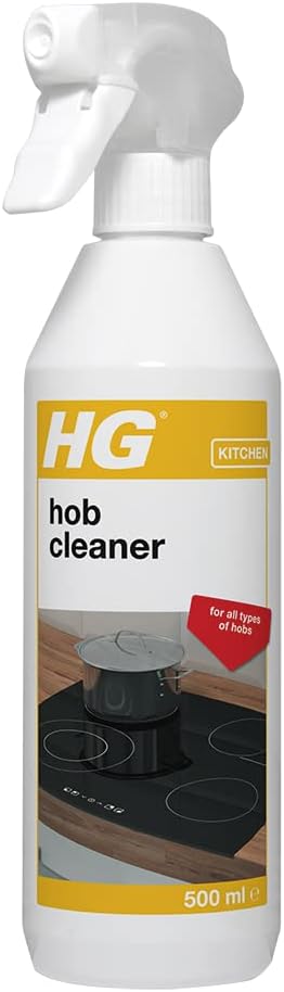 HG Hob Cleaner for Everyday Use, Induction Stove, Metal Ring, Glass & Ceramic Safe, Freshly Scented - 500ml Spray (109050106)