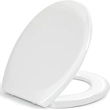 Pipishell Toilet Seat, Soft Close Toilet Seat White with Quick Release for Easy Clean, Top Fixing, Stay Tight Toilet Lid Oval Shape, Heavy Duty Urea-Formaldehyde Anti-Bacterial Material