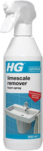 HG Limescale Remover Foam Spray, Professional Grade Limescale Remover, Bathroom Descaler, Removes Stains & Deposits from Shower Heads, Taps, Baths & Screens (500ml) - 218050106