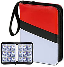 900 Cards 9 Pocket Pokemon Trading Card Binder with Sleeves,Pokemon 3 Ring Card Book Holder Binder,Trading Card Collector Album Fit for Baseball and Sports Cards (9 Pocket-Red)