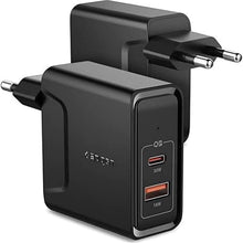 Spigen Steadiboost 48W Fast Charger (USB-C PD 3.0 30W + Quick Charge 3.0 18W) iPhone / Android / MacOS Charger Adapter Black F211-000AD24973
