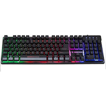 Everest Rampage Titan K9 USB Rainbow Color Backlit Q Standard Gaming Keyboard, Black