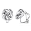 Sllaiss 925 Sterling Silver Clip On Earrings for Women Love Knot Earrings Celtic Knot Earrings Non Pierced Clip Earrings Clip-on Earrings Jewellery