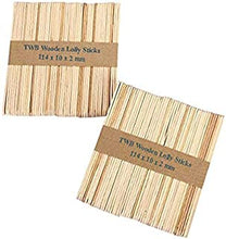 100 pcs Wooden Lolly Sticks, Natural Lollipop Sticks for Ice or Cake Pops & Kids Crafts Models, 114 x 10 x 2 mm