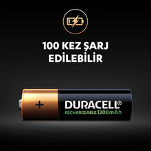 Duracell Rechargeable AA 1300mAh Batteries, 2 packages