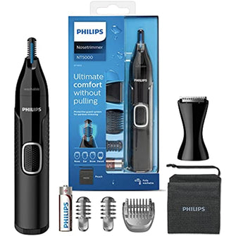 Philips NT5650 / 16 Nose and Ear Hair Wire Series 5000 Nose and Ear Hair and Eyebrow (bearded comb and precision shaped), black-gray