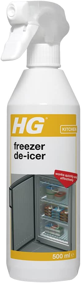 HG Fridge Freezer De-Icer Spray, Freezer Defrosting Spray & Cleaner to Remove Ice Fast, Easy to Use De-Icing Deep Freeze & Refrigerator Spray by Professional HG Cleaning Products  500ml (539050106 )