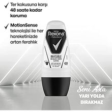 Rexona Men Male Anti-Perspirant Roll on Invisible Black White Sweat Smell Protection 50ml