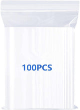 100 Grip Seal Bags Resealable Zip Poly Bags 7 X 10cm Small Plastic Bags, Clear Reusable Lock Zipper Bags for Beads Jewelry Snacks Seeds Coins