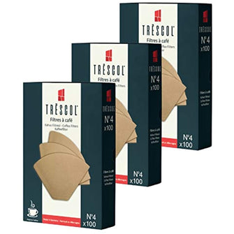 Tréscol Coffee Filter Number 4 (Large Size) Natural Paper 3X100 Pack of 300