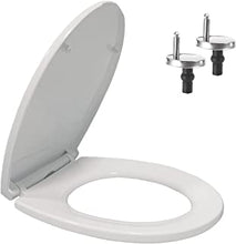 Mass Dynamic Soft Close Toilet Seat White, Simple Installation with Firmer Top Fixing & Adjustable Hinges, Quick Release Cleaning for Better Hygiene, O-Shaped (460mm x 370mm)