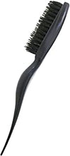 1 Piece Back Combing Brushes Hair Smoothing Hair Brush,Boar Bristle Teasing Brush for Scalp Massage,Straight or Curly Hair (Black)