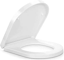 Pipishell Soft Close Toilet Seat with Quick Release, Simple Top Fixing, Heavy Duty UF Material Anti-Bacterial Toilet Seats White with Adjustable Stainless Hinges, D Shape/U Shape Toilet Lid Loo Seat