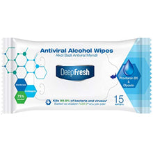 Deep Fresh Alcohol Antiviral Wet Mobile Wipe 15 Leaves