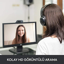 Logitech C270 HD Webcam, 720p / 30 FPS, Automatic Light Correction with Rightlight 2, Mono Noise Blocking Microphone, Black