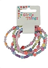 Girls Frosted Flowers Bracelets - Pack of 5