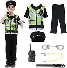 Sincere Party Kids Police Officer Costume Childs Policeman Outfit Cop Fancy Dress Up Cosutme for Boys and Girls