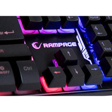 Everest Rampage Titan K9 USB Rainbow Color Backlit Q Standard Gaming Keyboard, Black