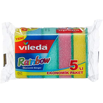 Vileda Economic Dishwashing Sponge, 5th Economic Package, Rainbow