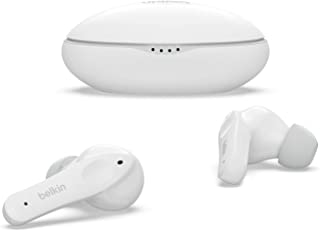 Belkin SOUNDFORM Nano, True Wireless Earbuds for Kids, 85dB Limit for Ear Protection, Online Learning, School, IPX5 Certified, 24 H Play Time for iPhone, iPad, Kindle, Pixel and More – White