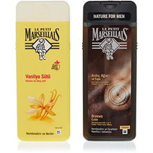 Le Petit Marseillais Vanilla Milk 400ml + Men Series Juniper Tree and Funger 400ml Shower Gel Set 1 Package (1 x 800ml)
