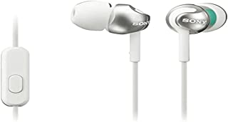 Sony MDREX110APW.CE7 Deep Bass Earphones with Smartphone Control and Mic - Metallic White