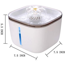 Sunydog Automatic Water Dispenser for Pets 2L LED Water Level Display Noiseless Water Dispenser for Large and Small Dogs Cats and Other Pets