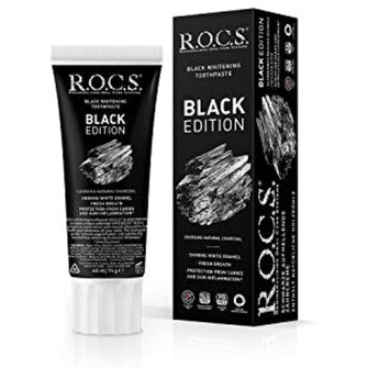 R.O.C.S. BLACK EDITION COMBUS CONFIDENTLY WHITENING Toothpaste 1 Package (1 x 74 g)