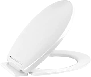 Ram® White Soft Close Toilet Seat with Quick Release for Easy Clean Loo Toilet Seat with Adjustable Hinges Standard O Shape Toilet Seat