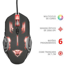 Trust GXT 108 Rava Illuminated Game Mouse, Black