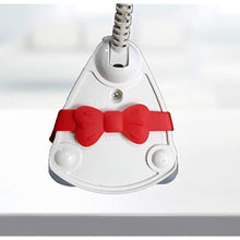 Smart-T-Haus Teflon protective soleplate for iron, non-stick coating, red universal silicone fastening, white, 24 x 17 cm