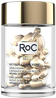 RoC - Retinol Correxion Line Smoothing Night Serum Capsules - Daily Anti-Aging Skin Care Treatment - Firming Moisturiser - 30-Piece