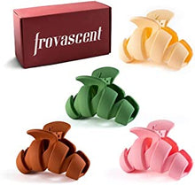 Frovascent Claw Clips, Hair Clips for Girls and Women, Claw Clips for Thick Hair, Matte Coated Hair Grips with Gift Box (Small, Pack of 4)