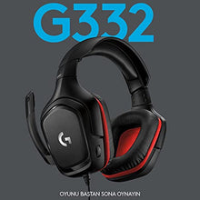 Logitech G G332 Wired Ear top player headset, 50 mm audio drivers, 1 mute microphone, 2m cable length, black