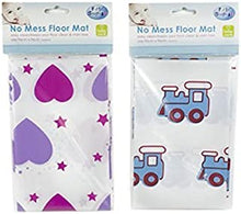 No Mess Floor Mat Baby High Chair Feeding Cover Splash Messy Play Painting (Pink Hearts)