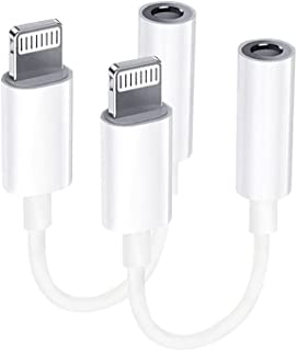 AZOWYU Lightning to 3.5 mm Jack Adapter【Apple MFI Certification】Headphone Adapter for iPhone AUX Audio Cable Splitter Compatible with iPhone 14/13/12/11/XS/XS Max/XR/X for All iOS Systems Pack of 2