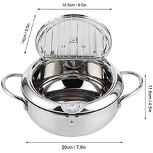 Rehomy Frying Pot, Japanese Frying Pot, Kitchen Appliances, Induction Cooker with Thermometer, Suitable for Cooking