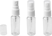 kuou 3 pcs Spray Bottle Set, 20ML Transparent Fine Mist Sprayer Bottles Plastic Empty Refillable Atomiser with Flip Caps-BPA Free PET Plastic,Holiday Travel Bottle