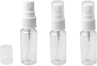 kuou 3 pcs Spray Bottle Set, 20ML Transparent Fine Mist Sprayer Bottles Plastic Empty Refillable Atomiser with Flip Caps-BPA Free PET Plastic,Holiday Travel Bottle