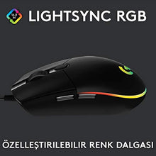 Logitech G G102 Wired Player Mouse, LIGHTSYNC RGB Lighting, 8,000 DPI, 6 Programmable Keypad, Black