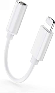 Headphone Adapter for iPhone 13 to 3.5mm Headphone Jack Earphone Converter for iPhone 12/11/Xs Max/XS/X/XR/8/7 Plus for iphone Dongle Headphone Audio Jack Adapter Earphone Adaptor Support All iOS