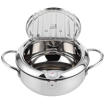 Rehomy Frying Pot, Japanese Frying Pot, Kitchen Appliances, Induction Cooker with Thermometer, Suitable for Cooking