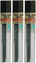 Pentel 0.5mm Size HB Shade Hardness Pencil Refill Replacement Spare Leads Hi Pollymer Super For Automatic & Mechanical Pencils (Pack Of 3 Tubes - 36 Pieces)