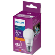 Philips 60W LED Bulb, 2700K Yellow Light, E27 Normal Hear