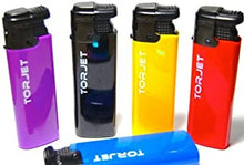 Torjet Cigar Wind Proof Jet Flame Electronic Lighter - 5 Lighters in 5 Colors by Trendz