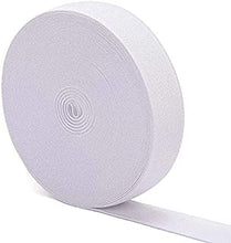 Thick White Elastic Bands for Sewing DENSCO Waistband 25mm 10 Meters 1 inch Wide Roll of Elastic, Dressmaking, Headbands, Trouser, Wig Band and DIY Craft