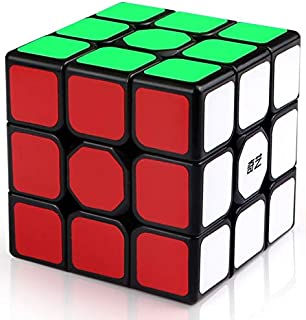 TOYVENTURES Professional Speed Cube 3x3x3, Durable Smooth Puzzle Toys Portable for Kids & Adults (Standard, 3x3 Black)