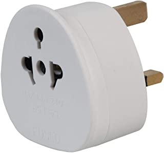 EUROPEAN TO UK TRAVEL ADAPTER, 2 TO 3 PIN TRAVEL PLUG/ADOPTER 3 PIN ADAPTOR PACK OF 1