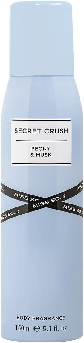 Miss So Womens Secret Crush Peony & Musk Body Mist Fragrance Spray 150ml